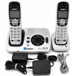 Uniden DECT 6.0 Cordless Phone System w/ Answering Machine + 2 Handsets